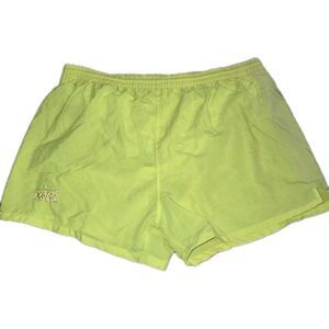 Vintage Xara Nylon Soccer Shorts Yellow Lined Men's Large 34" L 90s Y2K Faded